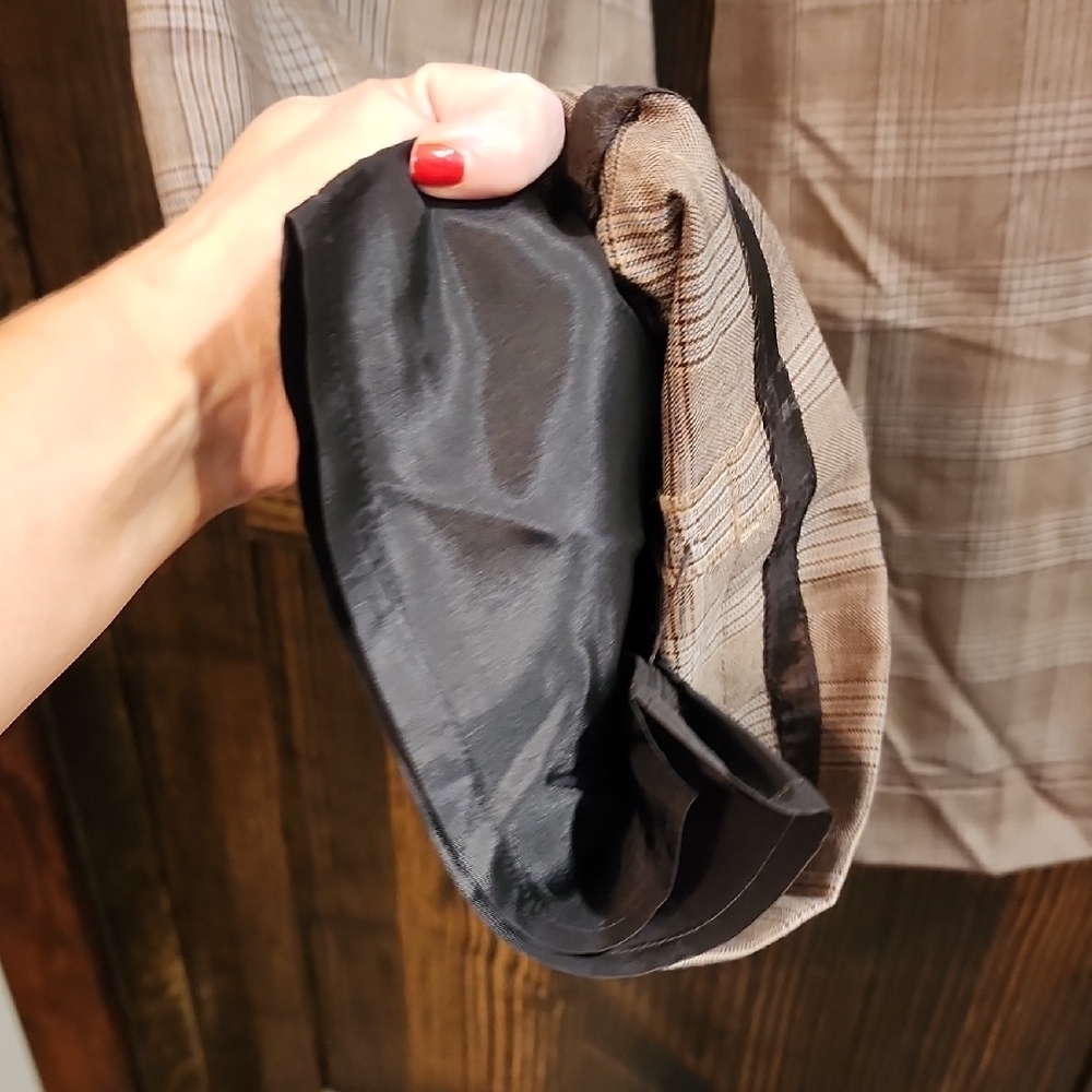 LOFT Petite Brown Plaid Pants - Picture 7 of 8